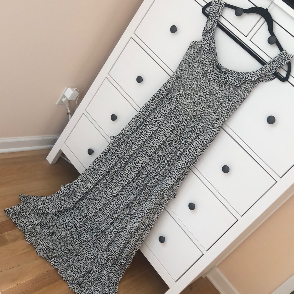 EXPRESS Black & White Animal Print Maxi